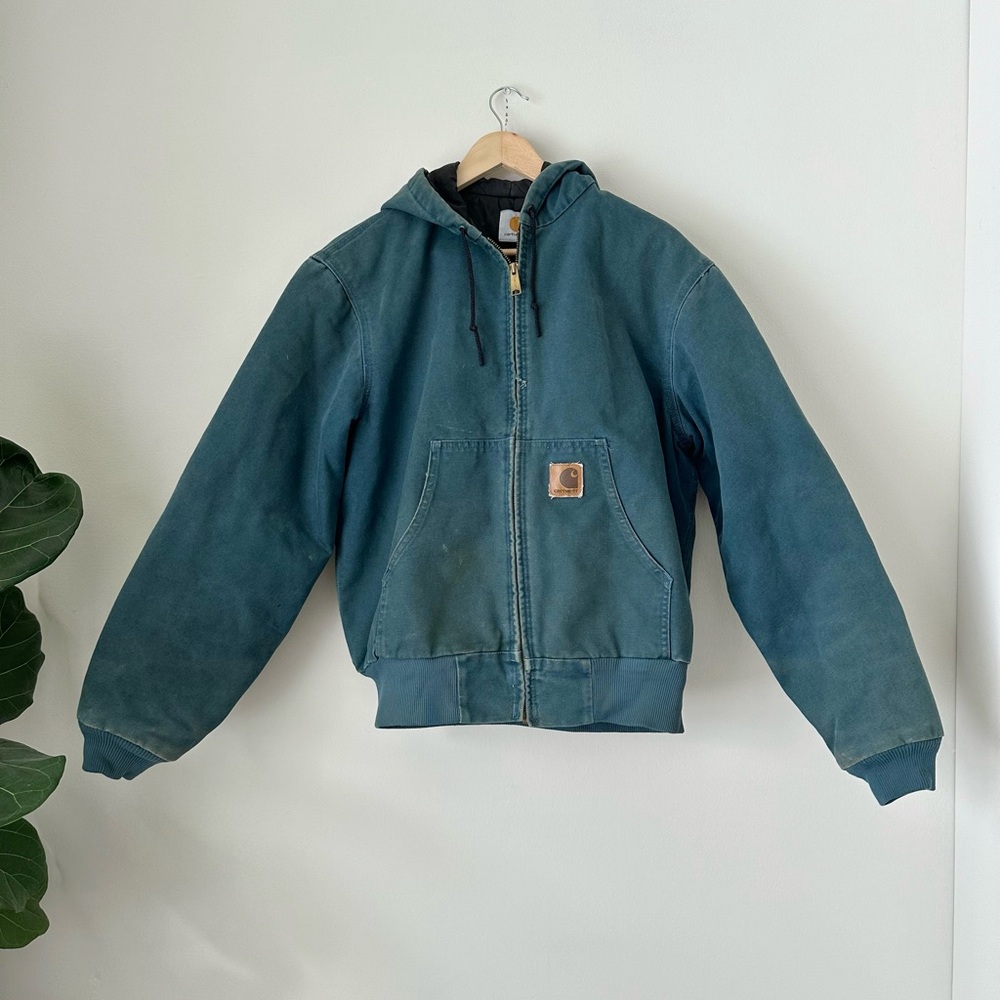 Vintage 90s Carhartt J06HTG Hunter Green Active Jacket Men's Small- Missing Tag